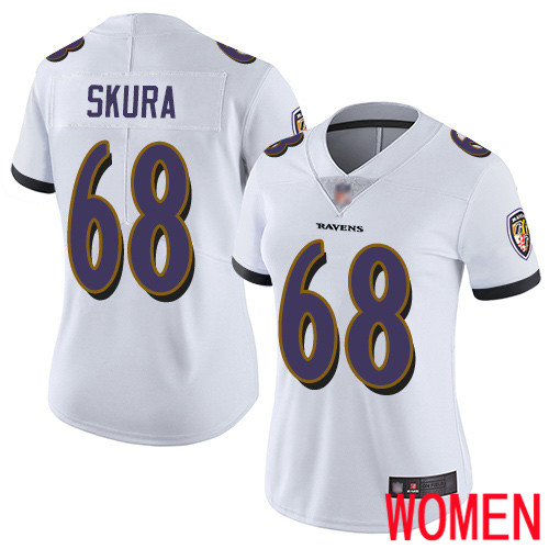 Baltimore Ravens Limited White Women Matt Skura Road Jersey NFL Football #68 Vapor Untouchable
